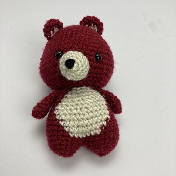 Handmade Red Mini Teddy Bear - Picture 1 of 8